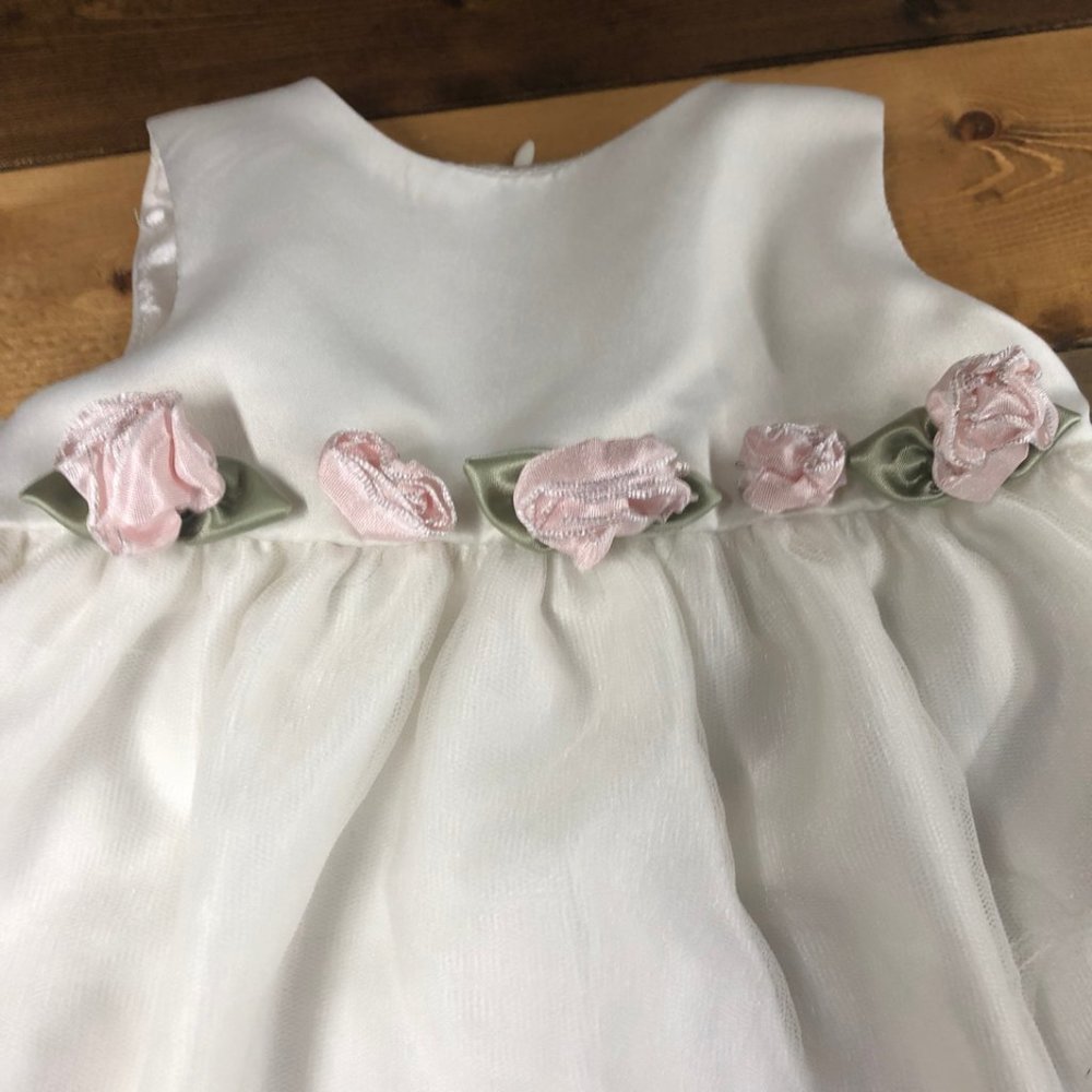 Cinderella Dress 6M White with Pink Roses Tulle - Picture 5 of 10